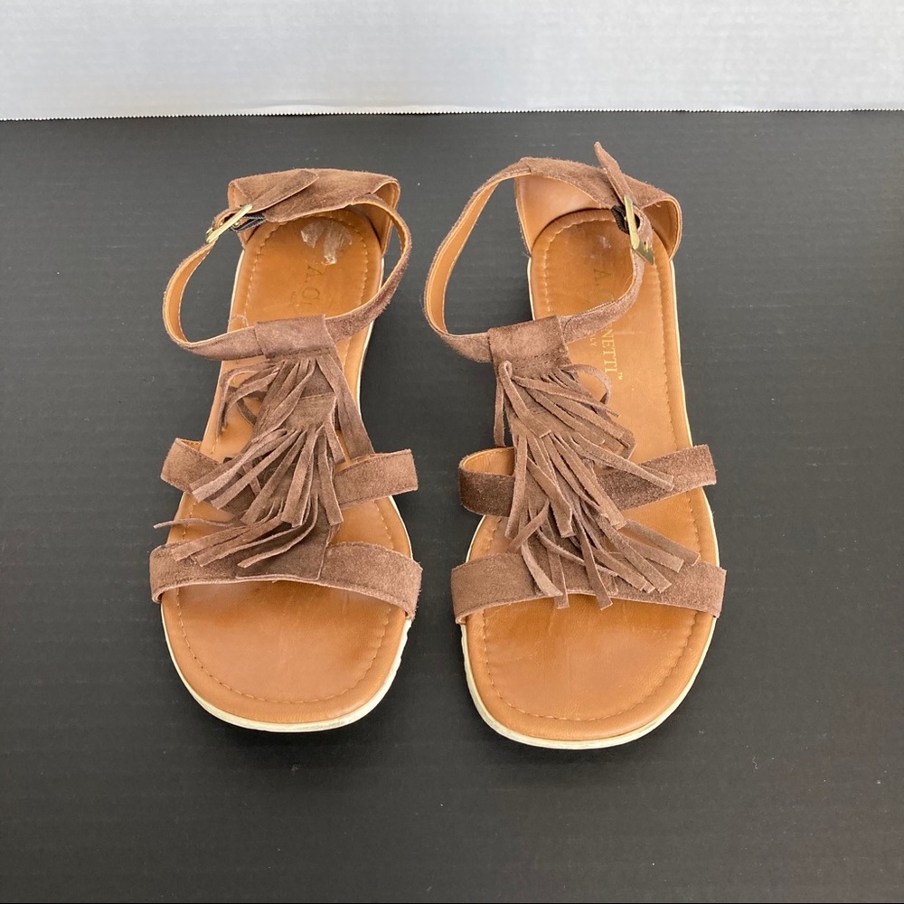 A. GIANNETTI | ITALIAN BOHO FRINGE SANDAL |US7.5